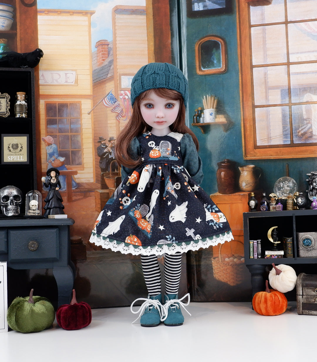 Haunted Cemetery - dress with boots for Ruby Red Fashion Friends doll