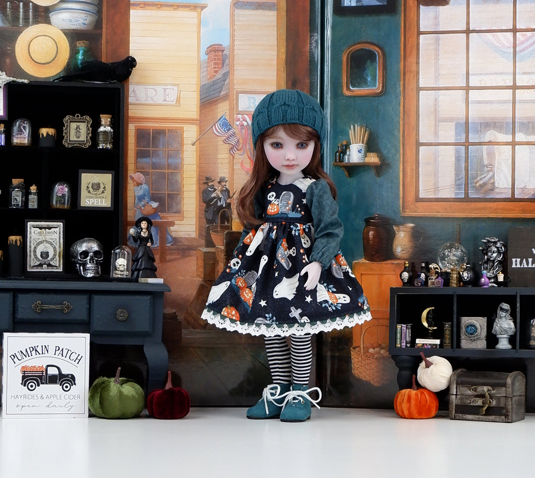 Haunted Cemetery - dress with boots for Ruby Red Fashion Friends doll