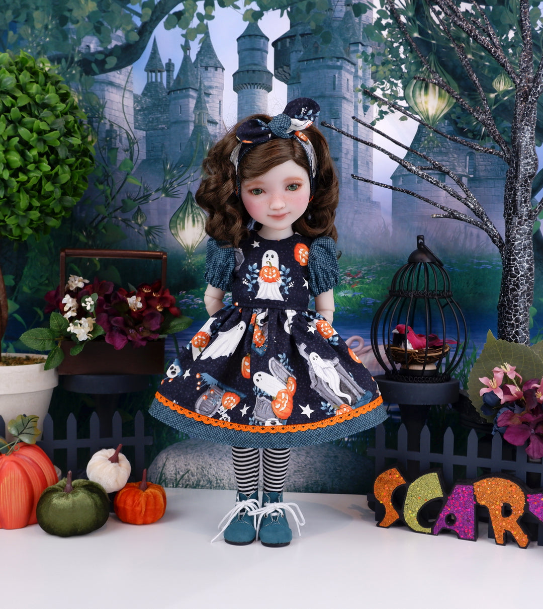 Haunted Graveyard - dress and boots for Ruby Red Fashion Friends doll