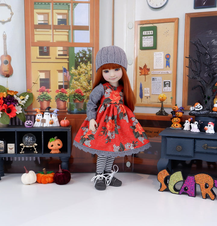 Haunting Garden - dress ensemble with boots for Ruby Red Fashion Friends doll