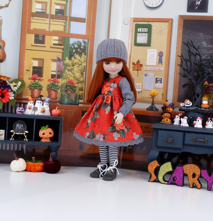 Haunting Garden - dress ensemble with boots for Ruby Red Fashion Friends doll