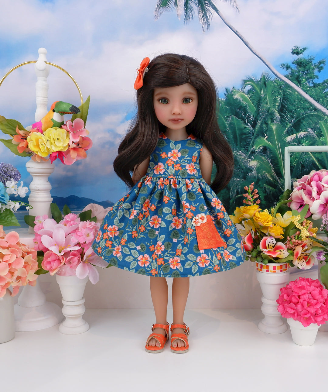 Hawaiian Dream - dress with sandals for Ruby Red Fashion Friends doll