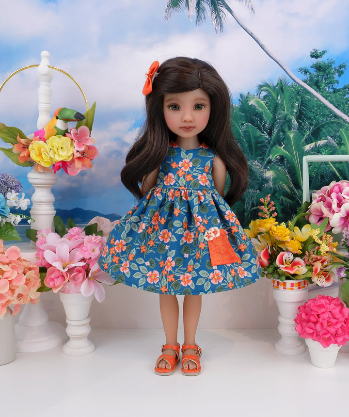 Hawaiian Dream - dress with sandals for Ruby Red Fashion Friends doll