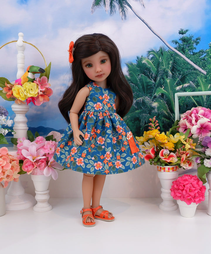 Hawaiian Dream - dress with sandals for Ruby Red Fashion Friends doll