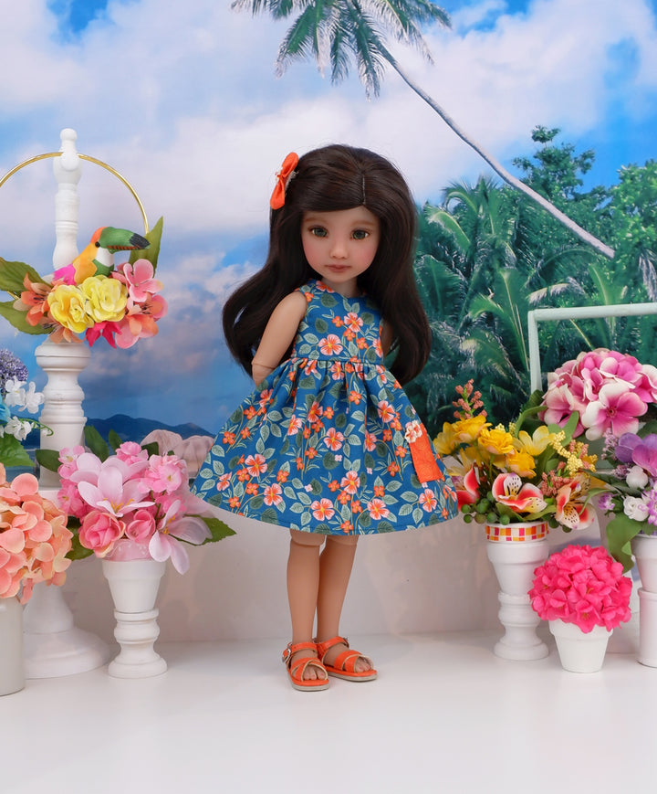 Hawaiian Dream - dress with sandals for Ruby Red Fashion Friends doll