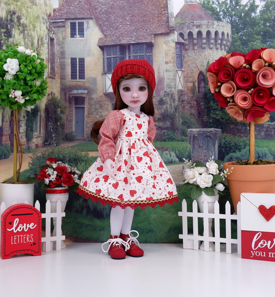 Heartfelt - dress ensemble with boots for Ruby Red Fashion Friends doll