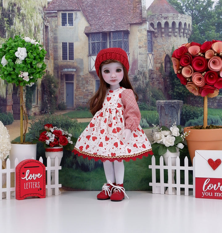 Heartfelt - dress ensemble with boots for Ruby Red Fashion Friends doll
