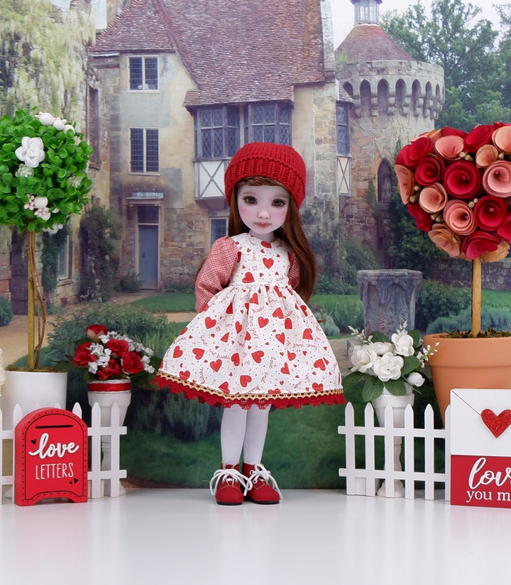 Heartfelt - dress ensemble with boots for Ruby Red Fashion Friends doll