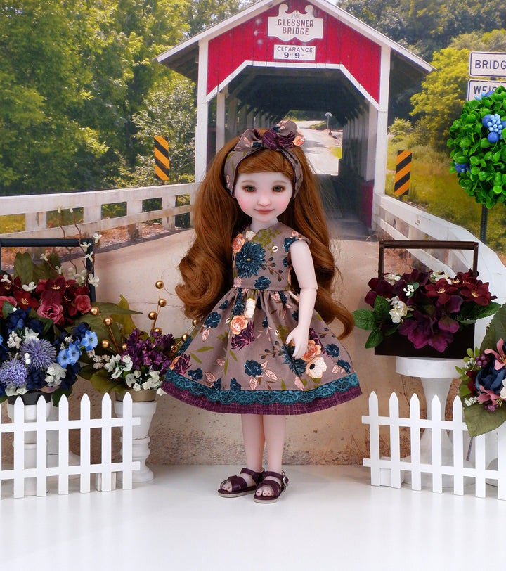 Heirloom Mum - dress with sandals for Ruby Red Fashion Friends doll