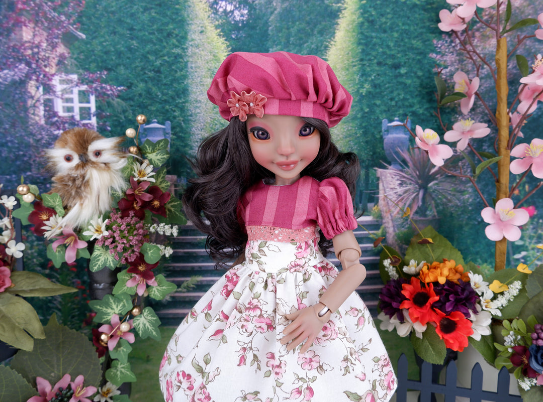 Heirloom Rose - dress with shoes for Anderson Art Doll BJD