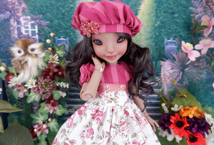 Heirloom Rose - dress with shoes for Anderson Art Doll BJD