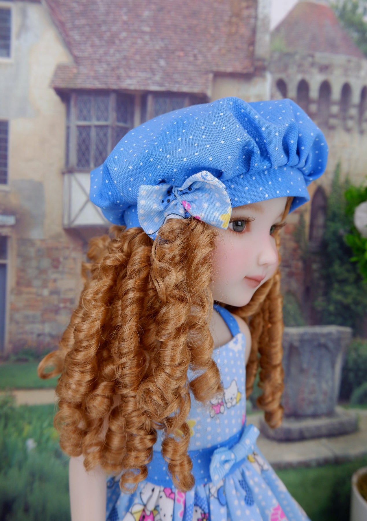 Hello Kitty Blue - dress with saddle shoes for Ruby Red Fashion Friend Cottontail Doll Designs Hello Kitty Blue - dress with saddle shoes for Ruby Red Fashion Friend Cottontail Doll Designs