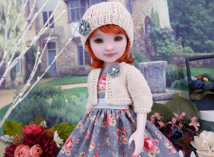 Heritage Rose - dress and sweater with shoes for Ruby Red Fashion Friends doll
