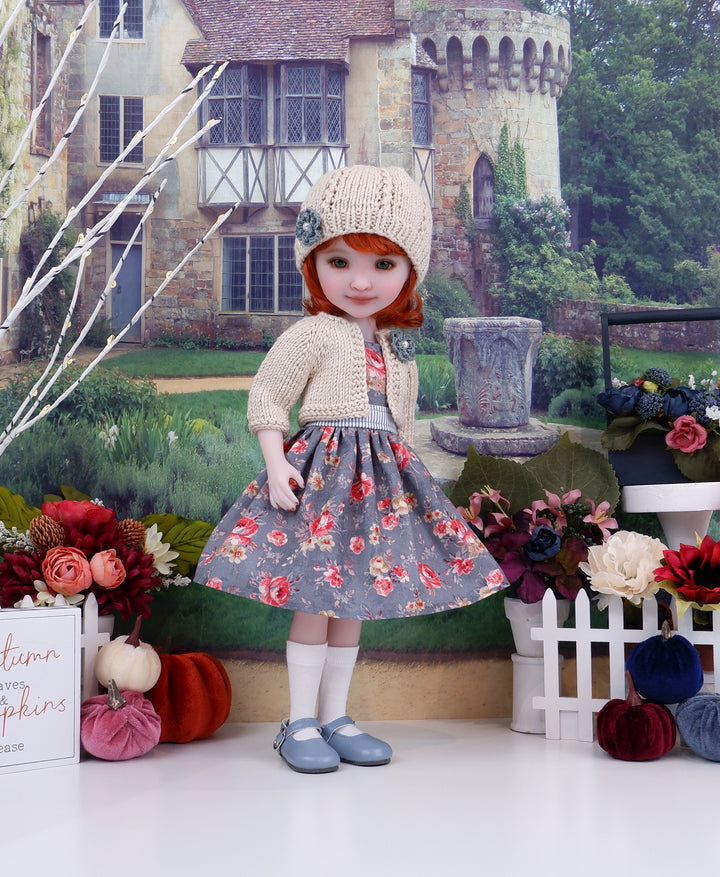 Heritage Rose - dress and sweater with shoes for Ruby Red Fashion Friends doll