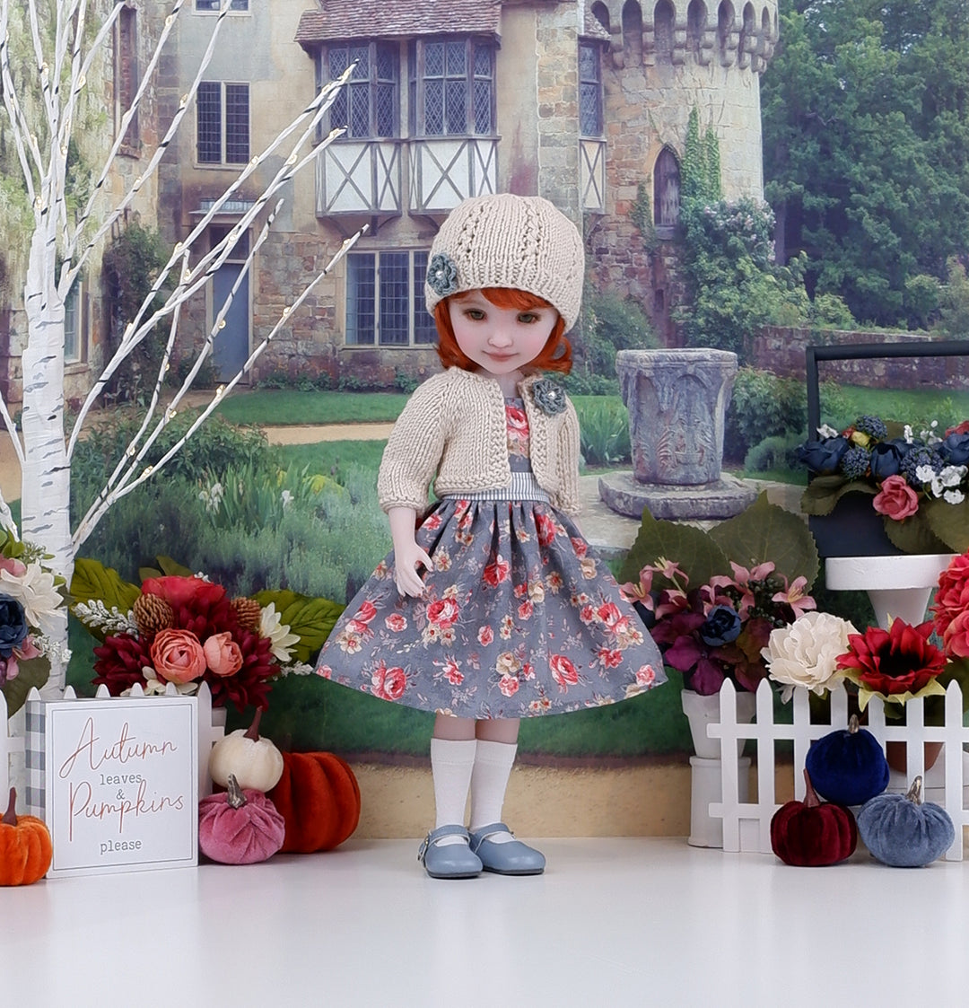 Heritage Rose - dress and sweater with shoes for Ruby Red Fashion Friends doll