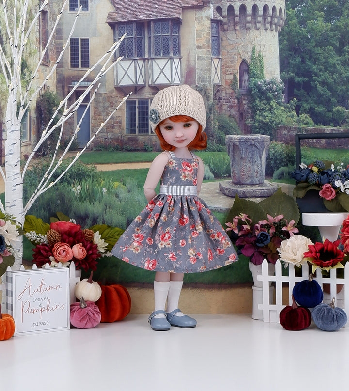 Heritage Rose - dress and sweater with shoes for Ruby Red Fashion Friends doll