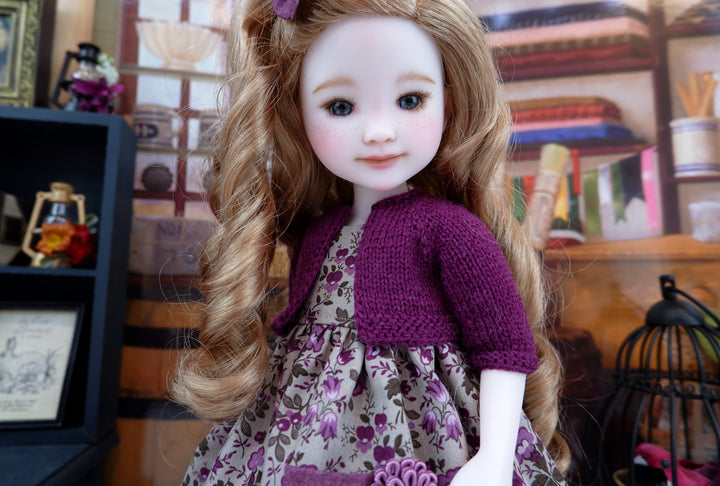 Heritage Violets - dress, sweater &amp; boots for Ruby Red Fashion Friends doll