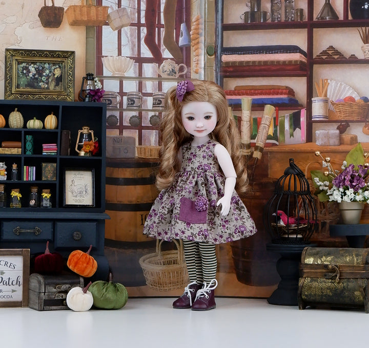 Heritage Violets - dress, sweater &amp; boots for Ruby Red Fashion Friends doll