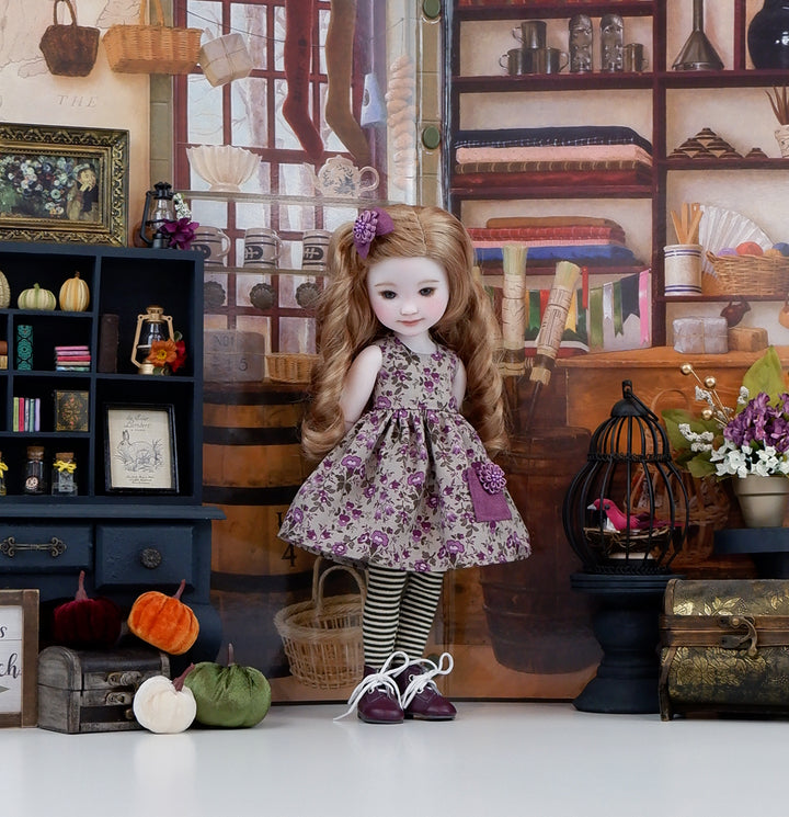 Heritage Violets - dress, sweater &amp; boots for Ruby Red Fashion Friends doll