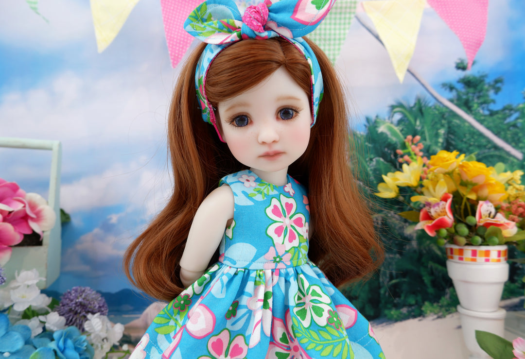Hibiscus Paradise - dress with boots for Ruby Red Fashion Friends doll
