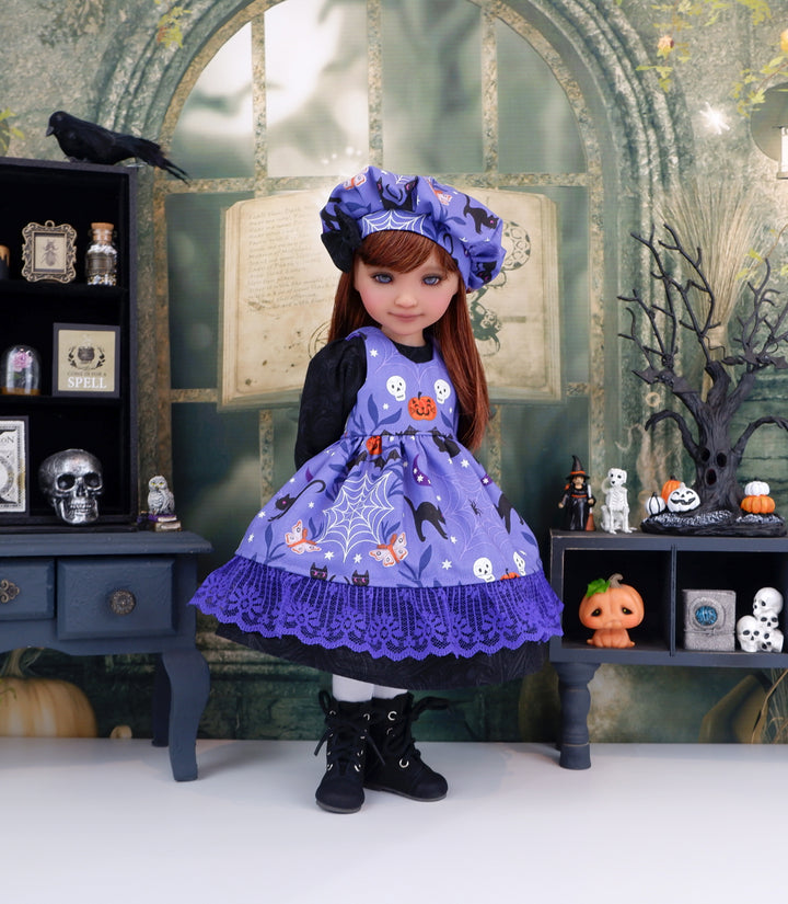 Hocus Pocus - dress & pinafore with boots for Ruby Red Fashion Friends doll