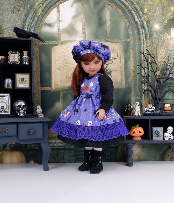 Hocus Pocus - dress & pinafore with boots for Ruby Red Fashion Friends doll
