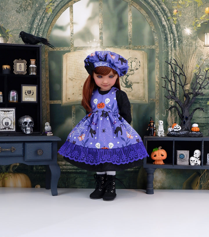 Hocus Pocus - dress & pinafore with boots for Ruby Red Fashion Friends doll