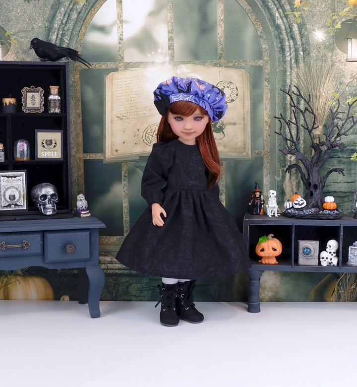 Hocus Pocus - dress & pinafore with boots for Ruby Red Fashion Friends doll