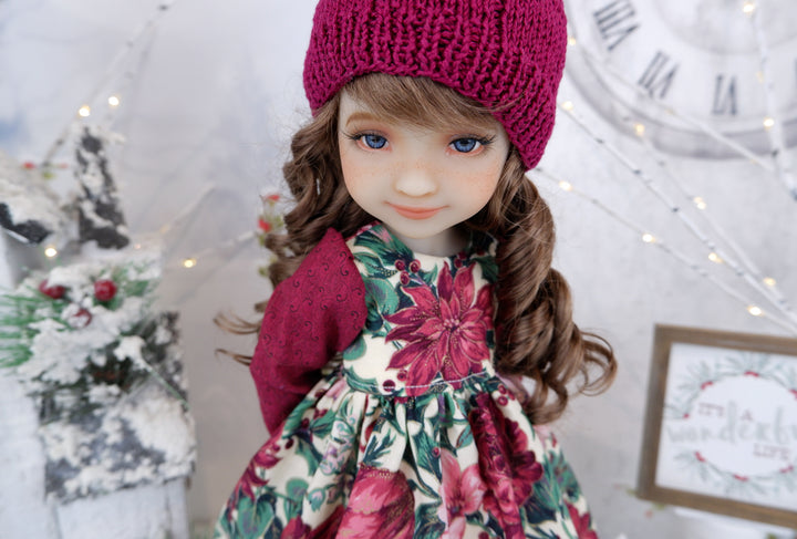 Holiday Grandeur - dress ensemble with boots for Ruby Red Fashion Friends doll