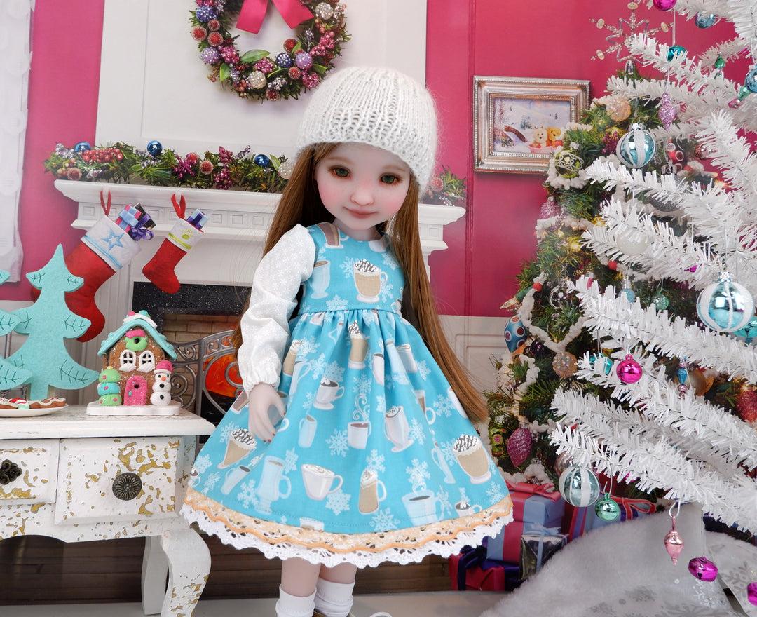 Holiday Hazelnut - dress ensemble with boots for Ruby Red Fashion Friends doll