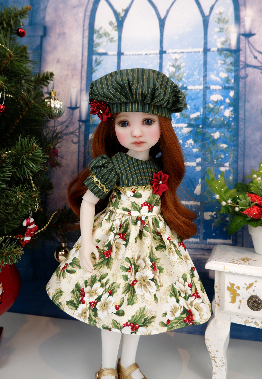 Holiday Hellebore - dress and shoes for Ruby Red Fashion Friends doll