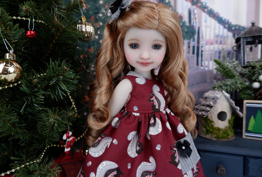 Holiday Squirrel - dress with sweater & boots for Ruby Red Fashion Friends doll