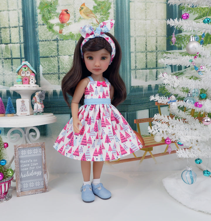 Holiday Trees - dress with shoes for Ruby Red Fashion Friends doll