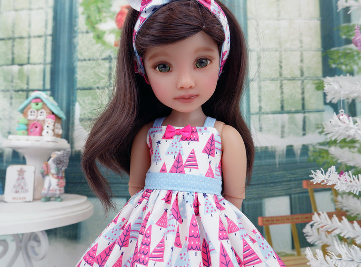 Holiday Trees - dress with shoes for Ruby Red Fashion Friends doll