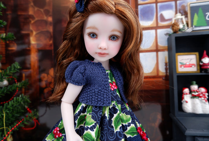 Holly Swirls - dress with sweater &amp; boots for Ruby Red Fashion Friends doll