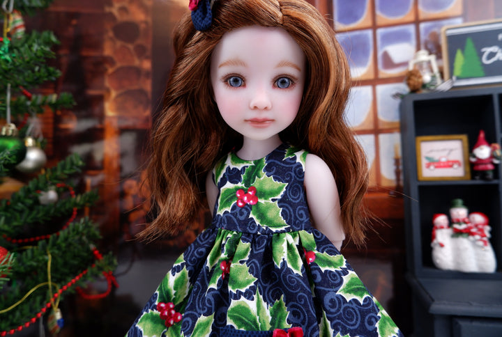 Holly Swirls - dress with sweater &amp; boots for Ruby Red Fashion Friends doll