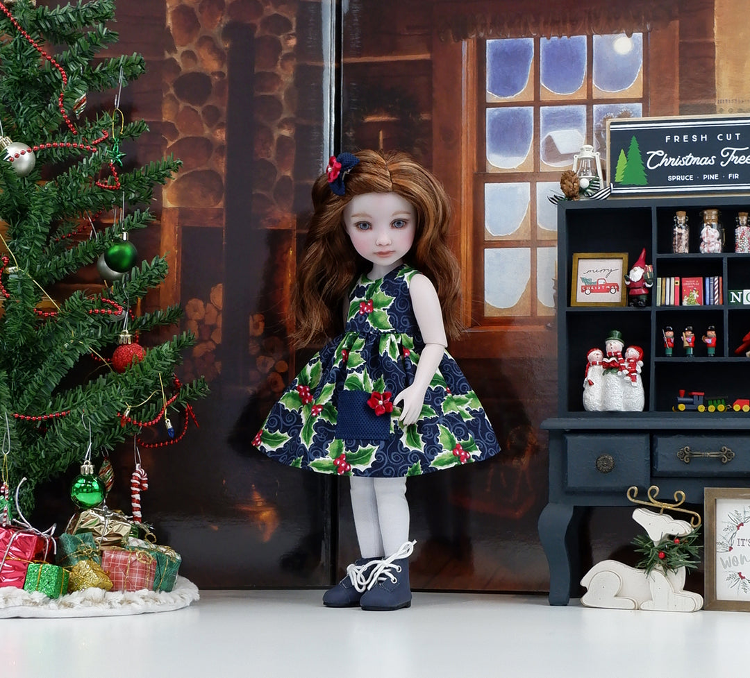 Holly Swirls - dress with sweater &amp; boots for Ruby Red Fashion Friends doll