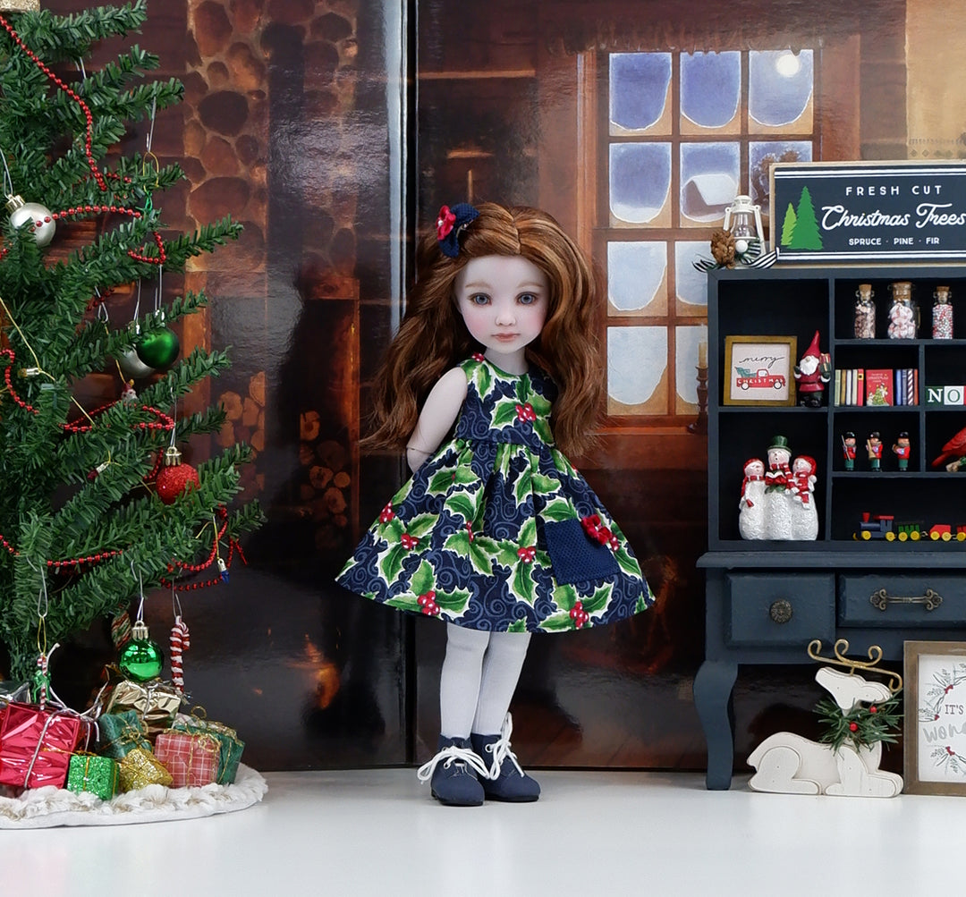 Holly Swirls - dress with sweater &amp; boots for Ruby Red Fashion Friends doll