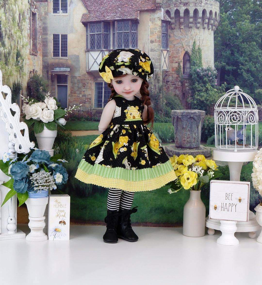 Honey Bee - dress with boots for Ruby Red Fashion Friends doll