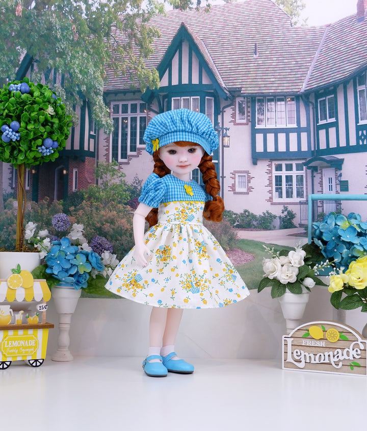 Honeysuckle Basket - dress with shoes for Ruby Red Fashion Friends doll