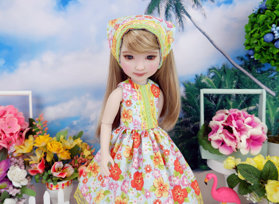Honolulu Blooms - dress with sandals for Ruby Red Fashion Friends doll
