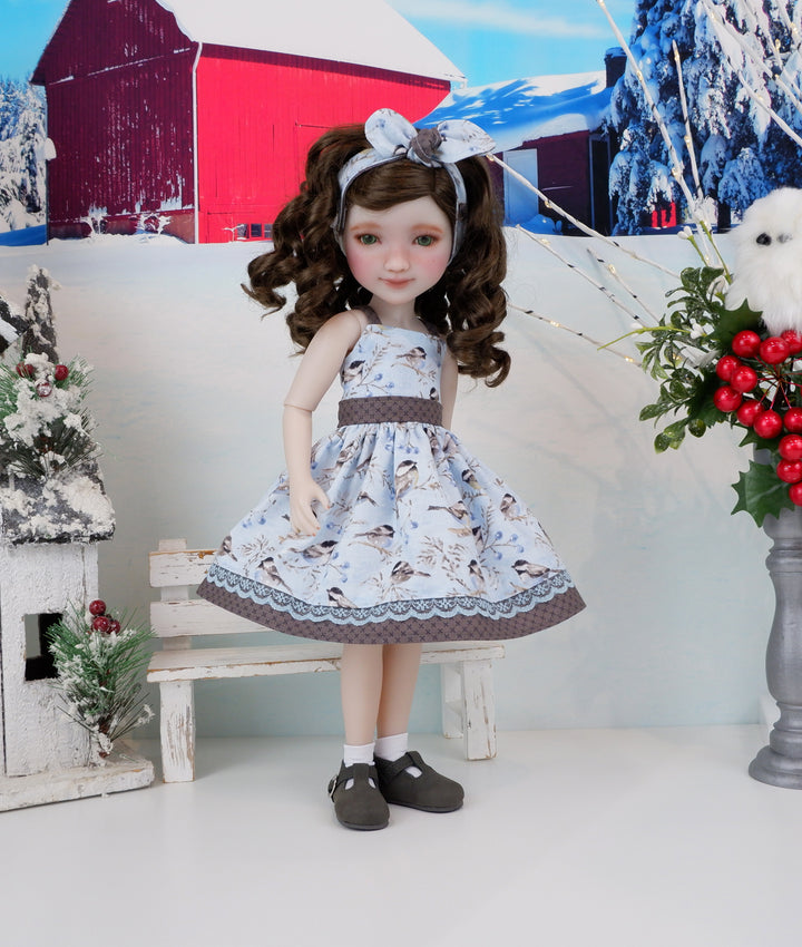 Icy Chickadee - dress with shoes for Ruby Red Fashion Friends doll