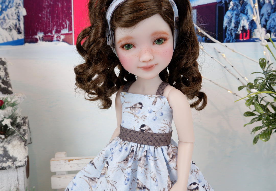 Icy Chickadee - dress with shoes for Ruby Red Fashion Friends doll