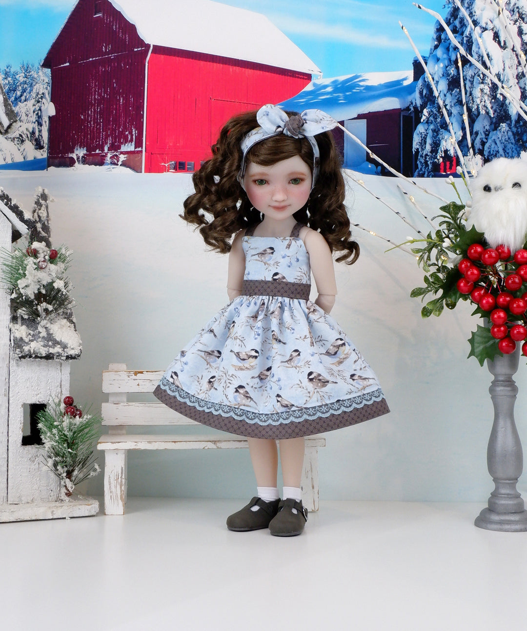 Icy Chickadee - dress with shoes for Ruby Red Fashion Friends doll