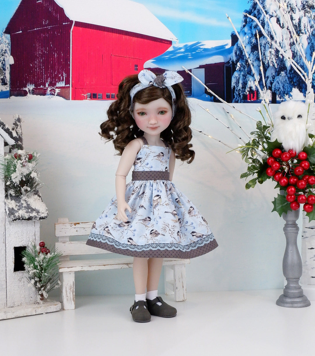 Icy Chickadee - dress with shoes for Ruby Red Fashion Friends doll