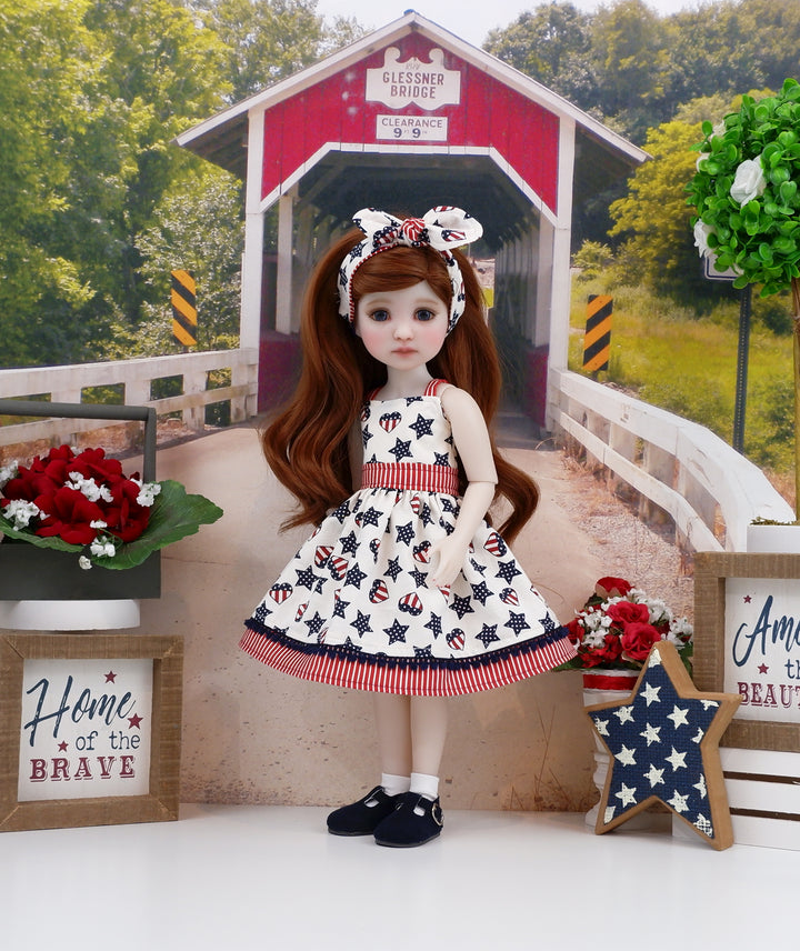 Independence Heart - dress and shoes for Ruby Red Fashion Friends doll