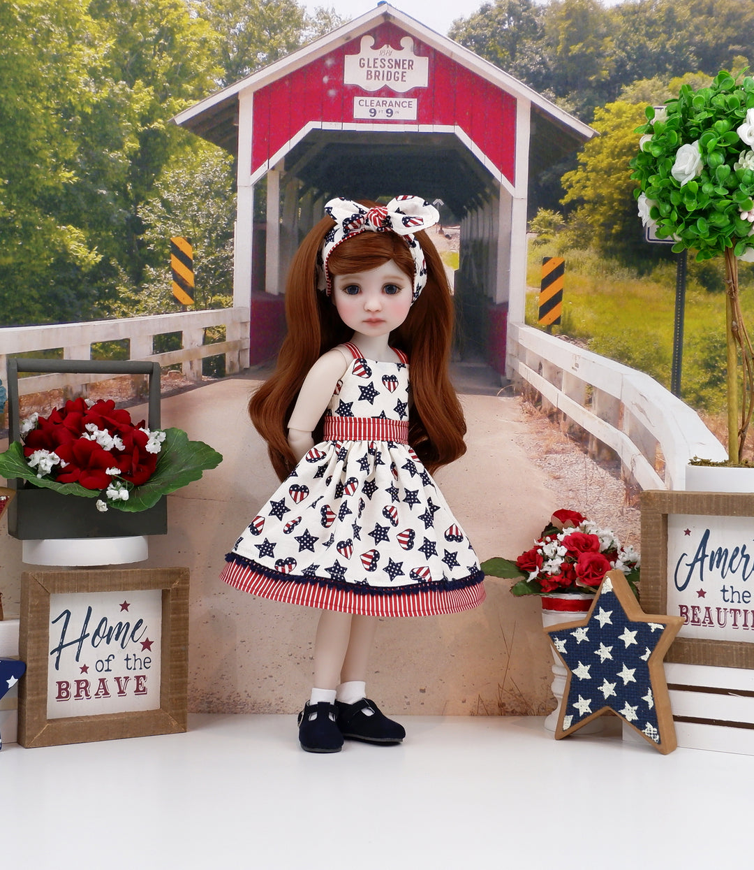Independence Heart - dress and shoes for Ruby Red Fashion Friends doll