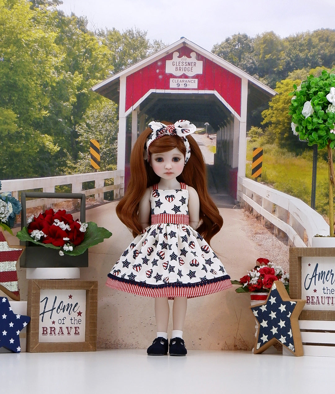 Independence Heart - dress and shoes for Ruby Red Fashion Friends doll