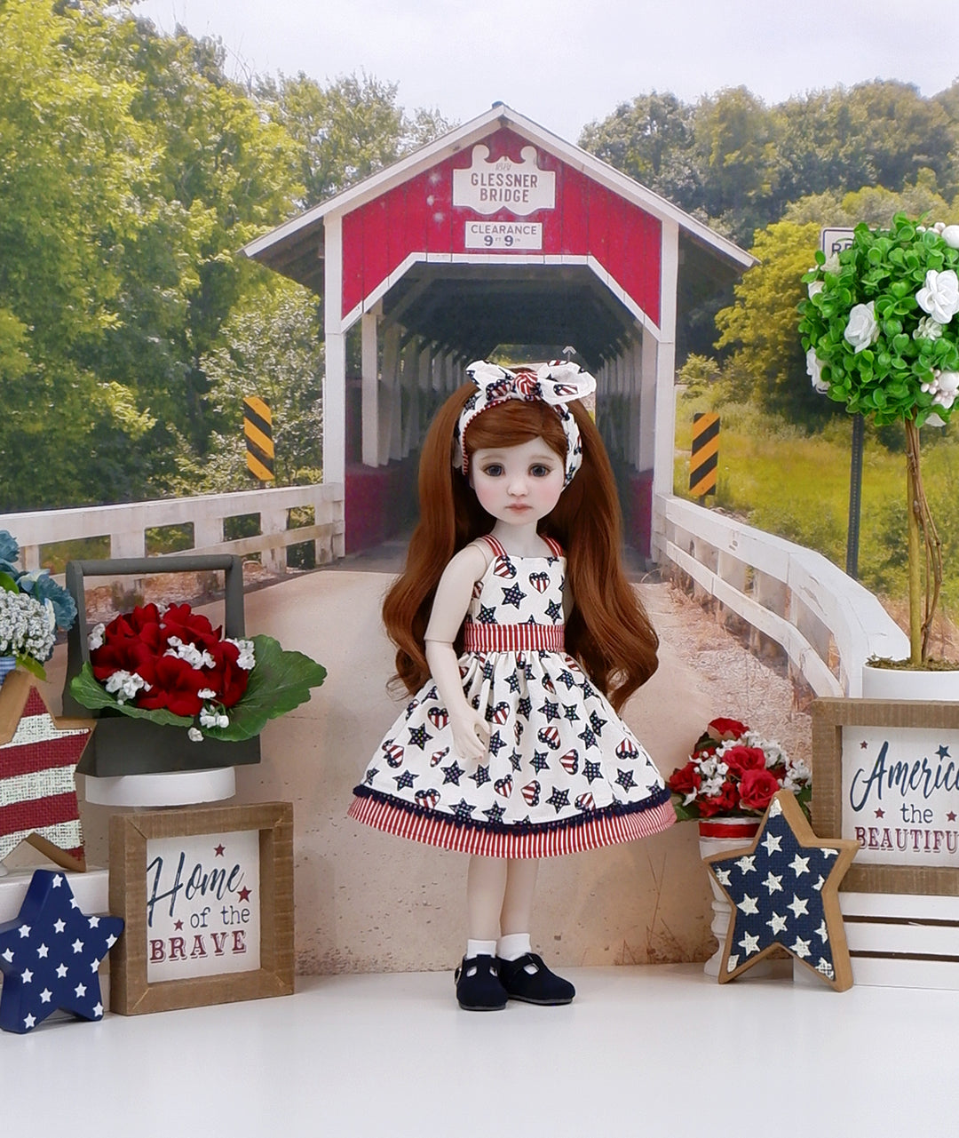 Independence Heart - dress and shoes for Ruby Red Fashion Friends doll