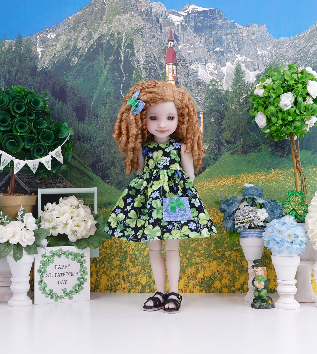 Irish Lass - dress with sandals for Ruby Red Fashion Friends doll